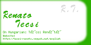 renato tecsi business card